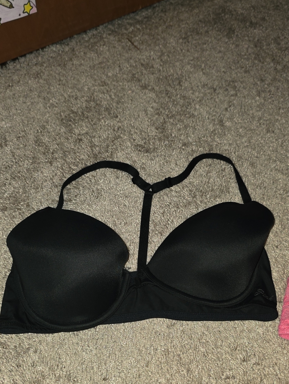 Victoria's Secret Black T-Back Push-Up Bra